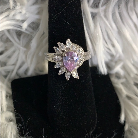 Silver Ring w Stones - Picture 6 of 7